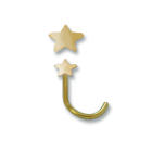 18 Karat Gold Nasenstecker mit kleinem Stern