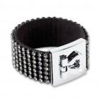 Armband, siebenreihig mit Strass-Steinen, Farbton black-diamond