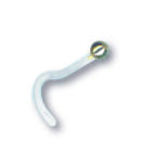 Bioplast Nasenstecker mit 18Karat Gold Design