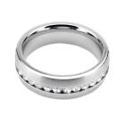 Edelstahlring mattiert in 6mm Höhe mit Kristallen