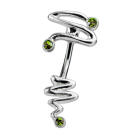 Bauchnabelpiercing mit doppeltem Design - Swaroskisteine