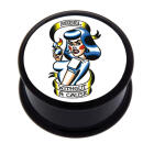 Plug aus Acetal  mit PIN-UP Motiv