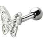 Ohrpiercing mit Schmetterlingsmotiv