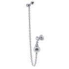 316L Barbell 1.2x6mm mit Silberkettchen und Stecker