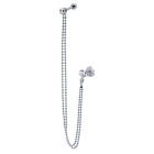 316L Barbell 1.2x6mm mit Silberkettchen und Stecker