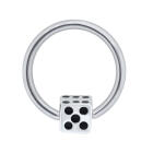316L BCR 1.2x10mm mit Silberwürfel