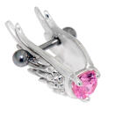 Ohrpiercing mit Sterling Silber Design