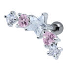 Ohrpiercing mit Sterling Silber Design