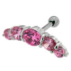 Ohrpiercing mit Sterling Silber Design und Zirkonien