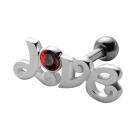 Ohrpiercing mit Motiv aus Silber