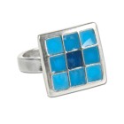Ring aus Sterling Silber mit Emaille Design