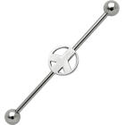 Ohrpiercing aus Chirurgenstahl mit PEACE Zeichen