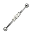 Ohrpiercing aus Chirurgenstahl mit Swarovski Kristall