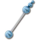PMFK Barbell mit Titan Aufschraubdesigns 1.6mm Stä