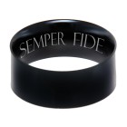 Edelstahlring schwarz PVD beschichtet 9.7mm Breite mit individueller Wunschgravur