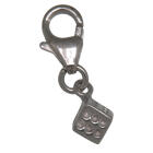 Charm-Anhänger Würfel aus 925 Sterling Silber