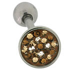 Zungenpiercing mit Swarovskisteinen 1,6x16mm