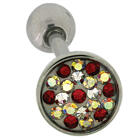 Zungenpiercing mit Swarovskisteinen 1,6x16mm