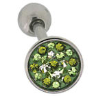 Zungenpiercing mit Swarovskisteinen 1,6x16mm