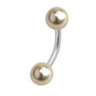 Banane 1.6mm mit zwei Kunstperlen