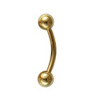 Vergoldete Banane in 1,6mm Stärke
