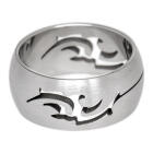 Fingerring aus Chirurgenstahl - Tribal Motiv