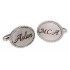 Engraving example Cufflinks GOT made of stainless steel oval with engraving