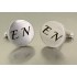 Engraving example Handmade round cufflinks made of 925 sterling silver with your engraving