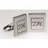 Engraving example NEXT TIME cufflinks in stainless steel with engraving