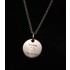 Engraving example Round silver pendant 15mm with individual engraving 22mm