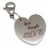 Engraving example Heart-shaped charm pendant for charm bracelets with individual engraving