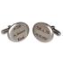 Engraving example Cufflinks made of matt stainless steel, oval, with engraving of your choice