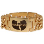 Gravurbeispiel Wide double-row stainless steel bracelet DARLING gold-colored PVD coating with extension, length 18-19.5cm and custom engraving