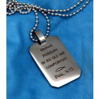Gravurbeispiel Pendant dog tag 22x34mm made of matted stainless steel with beveled corners and individual engraving