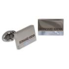 Gravurbeispiel Cufflinks PEARL made of polished stainless steel with mother-of-pearl and engraving