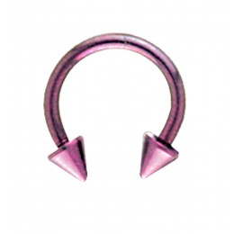 Titanium Horseshoe Piercing, 1.0 and 1.2mm, Spike US