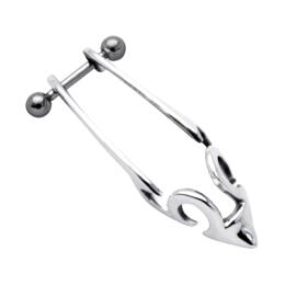 Helix ear piercing with a sterling silver design