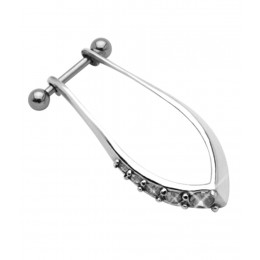 Helix ear piercing 1.2x6mm with 925 sterling silver design and crystals