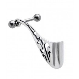 Helix ear piercing 1.2x6mm with 925 sterling silver design