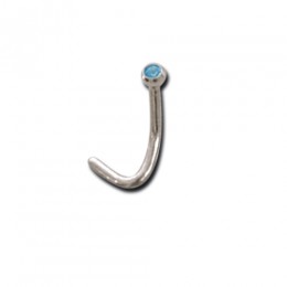 Titanium nose stud 0.8mm, silver