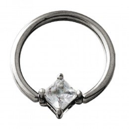 BCR clamp ring with diamond crystal insert