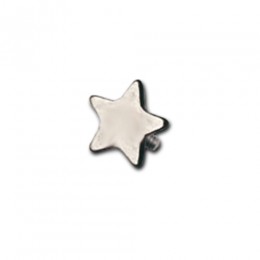 Dermal anchor silver with star