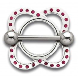 Nipple shield Atom with Swarovski crystals