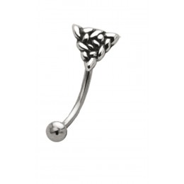 Eyebrow piercing 1.2x8mm with a Celtic design