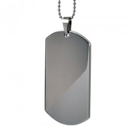 Dog tag, pendant made of stainless steel, 50x29mm