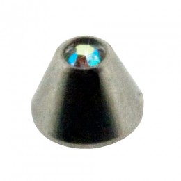 Screw-on tip with crystal