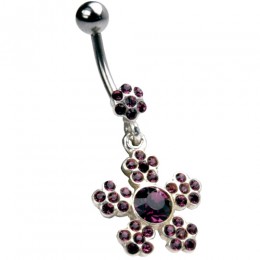 Belly button piercing with snowflake design - the most gorgeous ever...