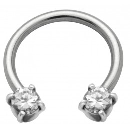 Side horseshoe piercing with Swarovski crystal