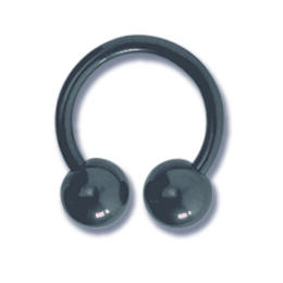 buy cheap intimate piercing, large selection of intimate piercings in top quality you will find at silberschmuck.de your online store for laser engraving piercings and stainless steel jewelry . Order now! - Black horseshoe piercing with balls 1.2 to 1.6mm