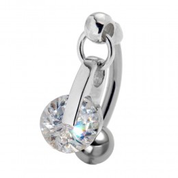 Perfect elegance - navel banana with crystal 09